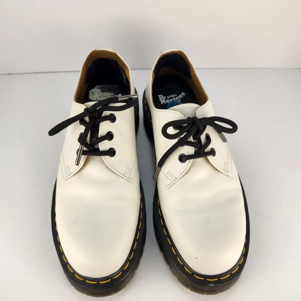 Dr. Martens 8053 Quad Platform Oxford Shoes White Leather Men's 9 EU 42